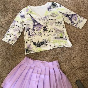 Christopher & Banks Purple Paris Cardigan